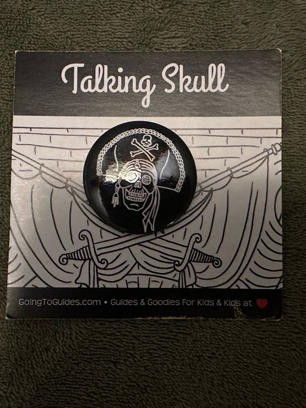 Pirates of the Caribbean Talking Skull Pin